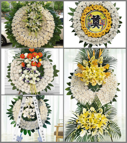 湖北孝感市应城市城中街道月圆社区花圈速递